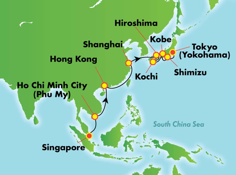 Shanghai And Hong Kong Map